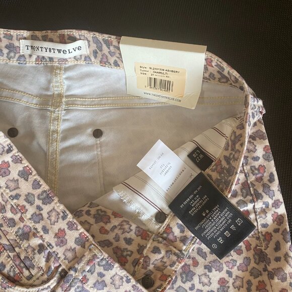 NWT TWENTY8TWELVE by Sienna Miller Beige Allover Printed Skinny Pants Sz 27 $295 - Picture 10 of 11